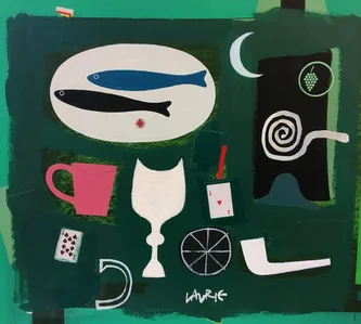 Pink Cup and Fish